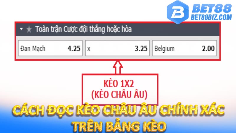 Cách đọc kèo châu Âu chính xác trên bảng kèo